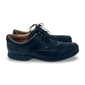Clarks UnBrawley Men’s 9 Black Leather Oxfords Classic Dress Shoes Y2K